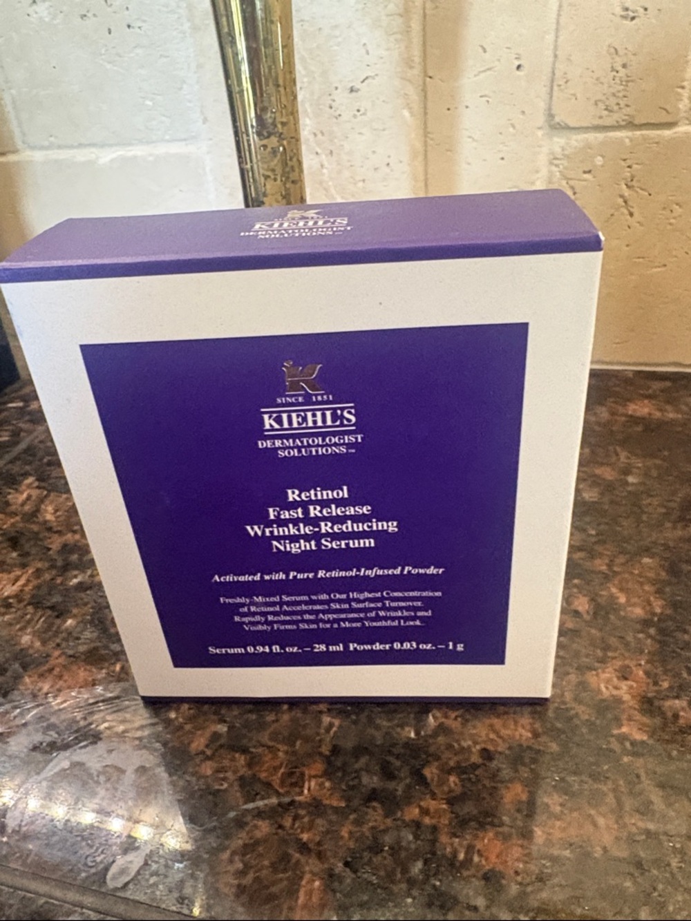 KIEHL'S Retinol fast release wrinkle reducing night serum $88 New in Box